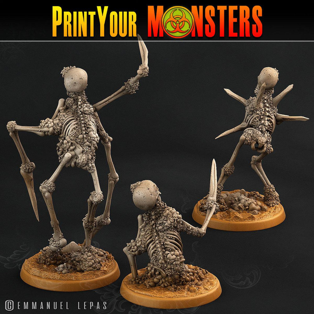 3D Printed Print Your Monsters Skeletons Land of Bones Set 28mm - 32mm D&D Wargaming (Online Only)