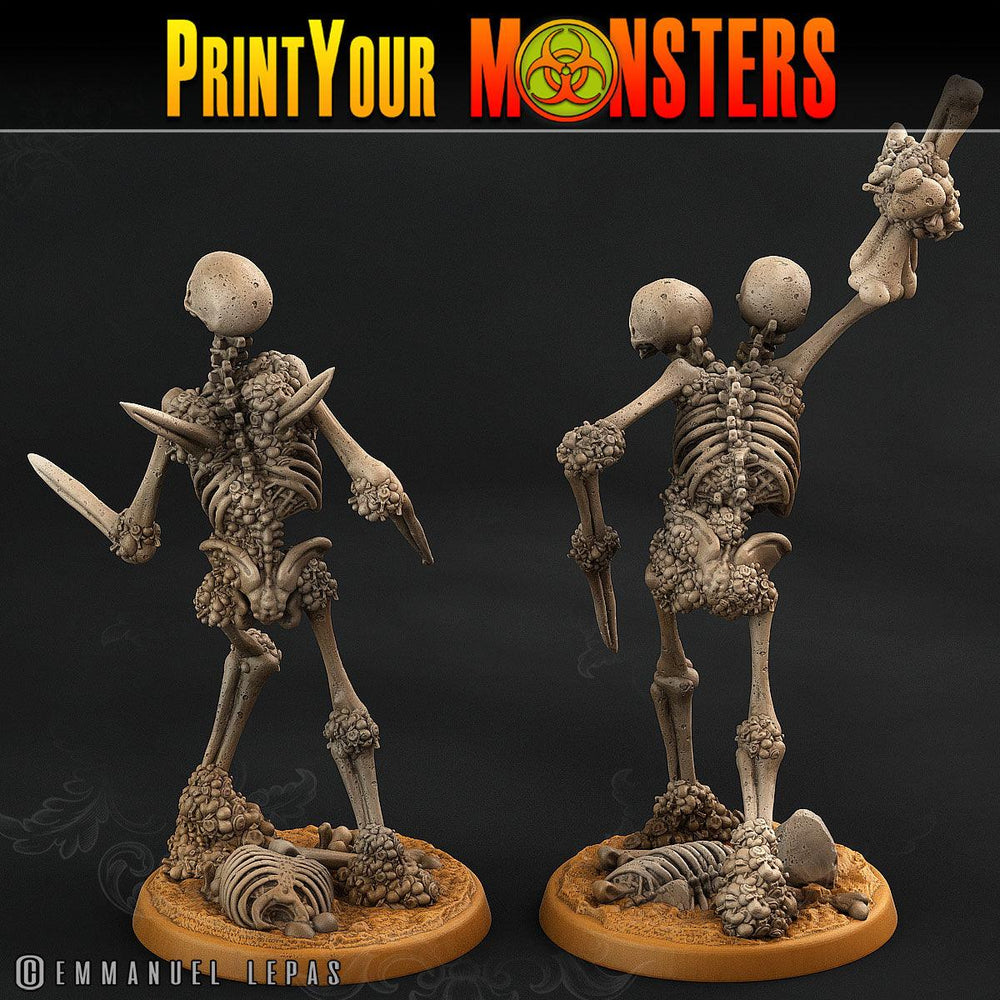 3D Printed Print Your Monsters Skeletons Land of Bones Set 28mm - 32mm D&D Wargaming (Online Only)