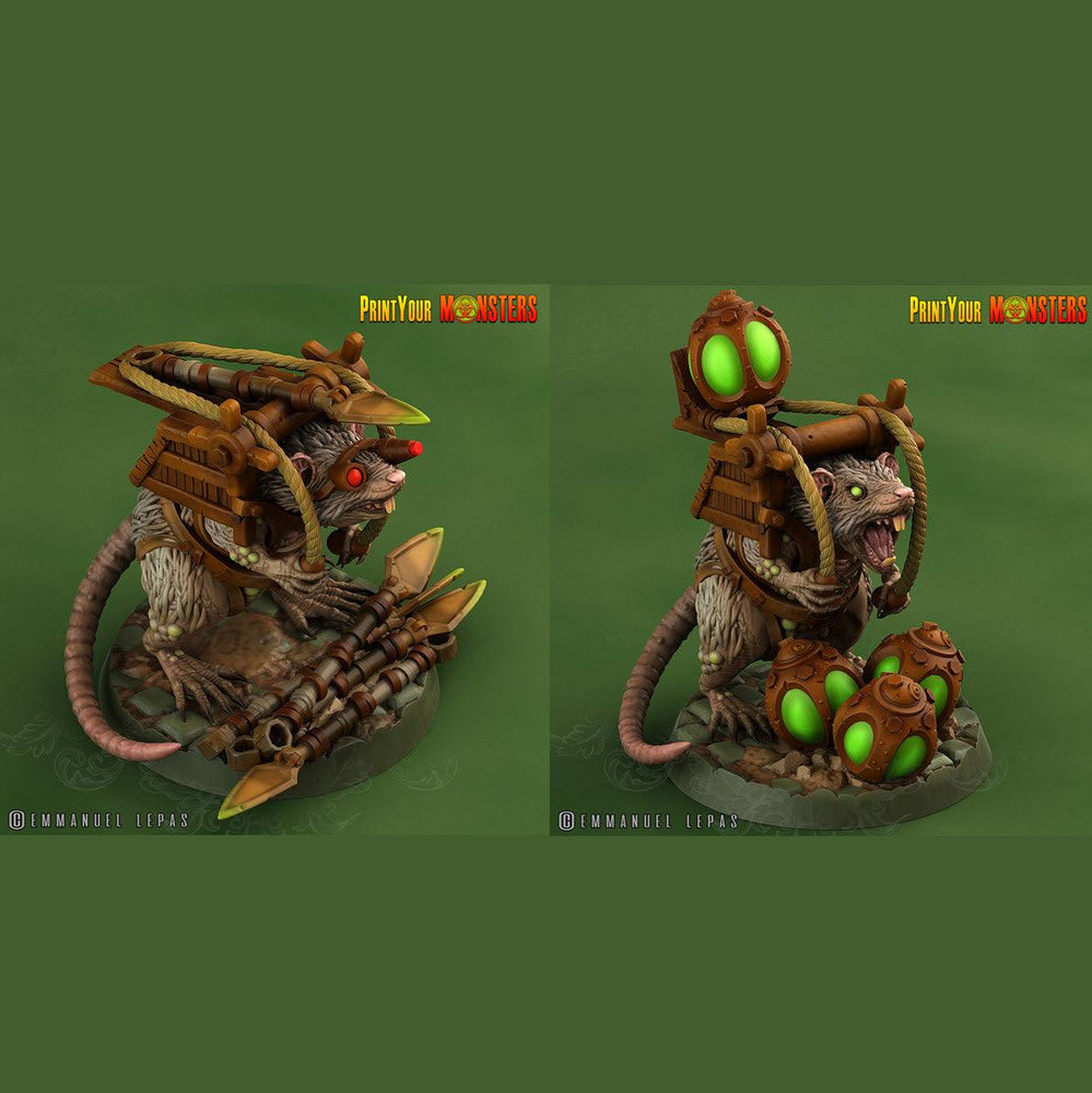 3D Printed Print Your Monsters Skirmisher Rats The Toxic Rats Domination Set 28mm - 32mm D&D Wargaming (Online Only)