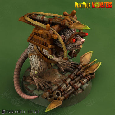 3D Printed Print Your Monsters Skirmisher Rats The Toxic Rats Domination Set 28mm - 32mm D&D Wargaming (Online Only)