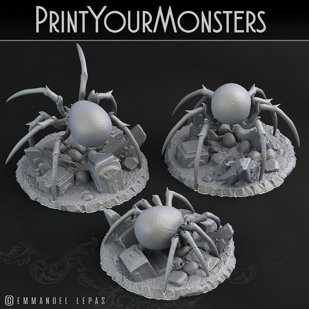 3D Printed Print Your Monsters Skullcap Hermit Spiders 28mm - 32mm D&D Wargaming (Online Only)