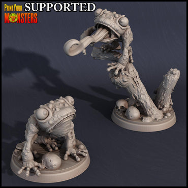 3D Printed Print Your Monsters Small Frog Set Swamp Invasion 28mm - 32mm D&D Wargaming (Online Only)
