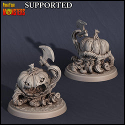 3D Printed Print Your Monsters Small Pumpkin Soldier Axe Pumpkins Attack Pack 28mm - 32mm D&D Wargaming (Online Only)