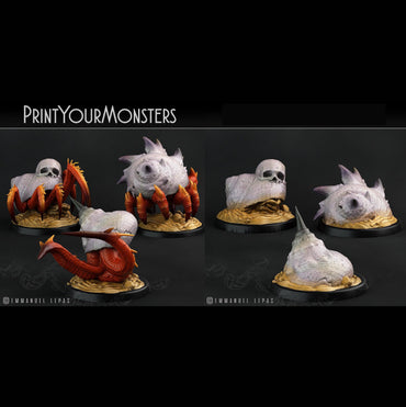 3D Printed Print Your Monsters Snails Lurkers of the Deep 28mm - 32mm D&D Wargaming (Online Only)