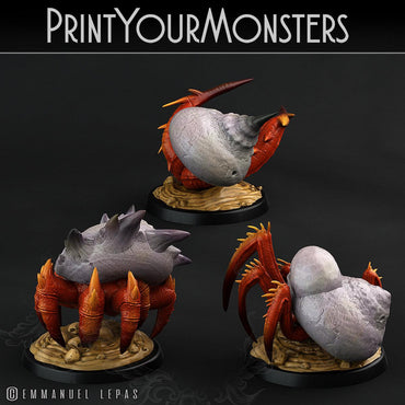 3D Printed Print Your Monsters Snails Lurkers of the Deep 28mm - 32mm D&D Wargaming (Online Only)