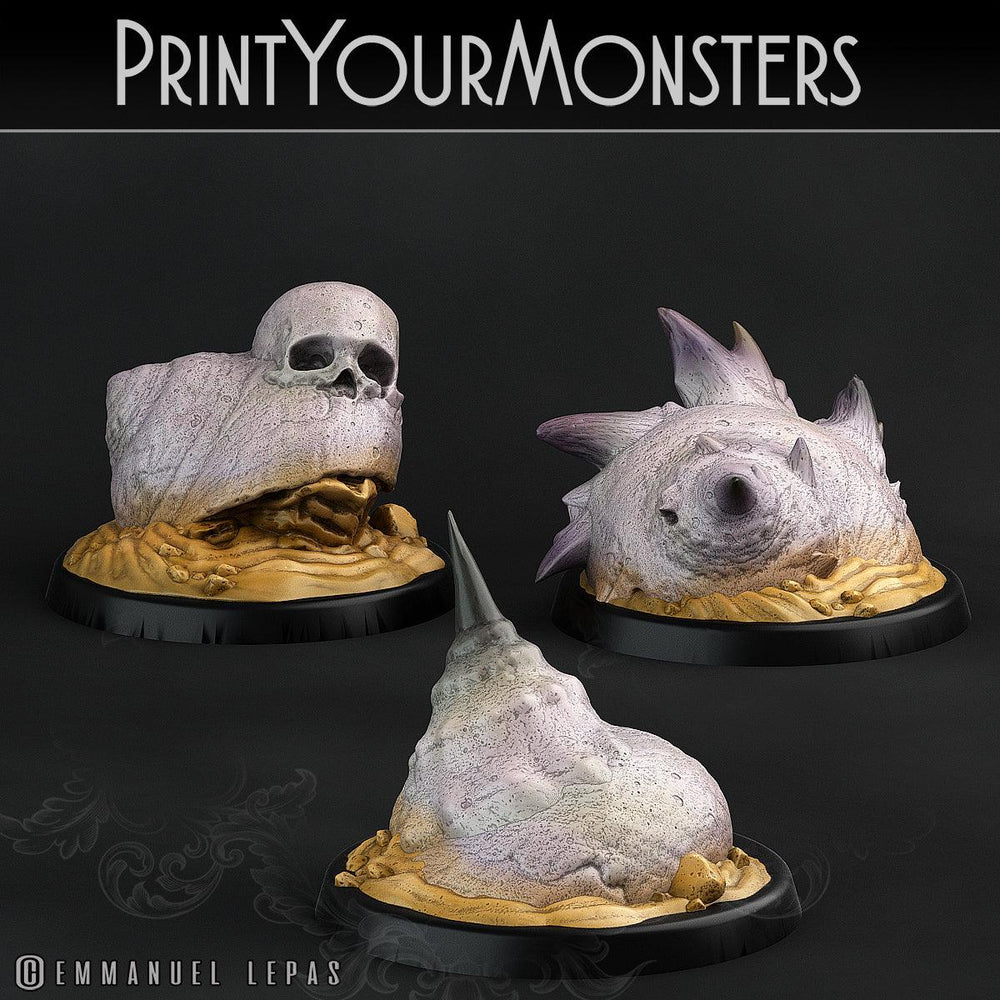 3D Printed Print Your Monsters Snails Lurkers of the Deep 28mm - 32mm D&D Wargaming (Online Only)