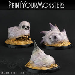 3D Printed Print Your Monsters Snails Lurkers of the Deep 28mm - 32mm D&D Wargaming (Online Only)