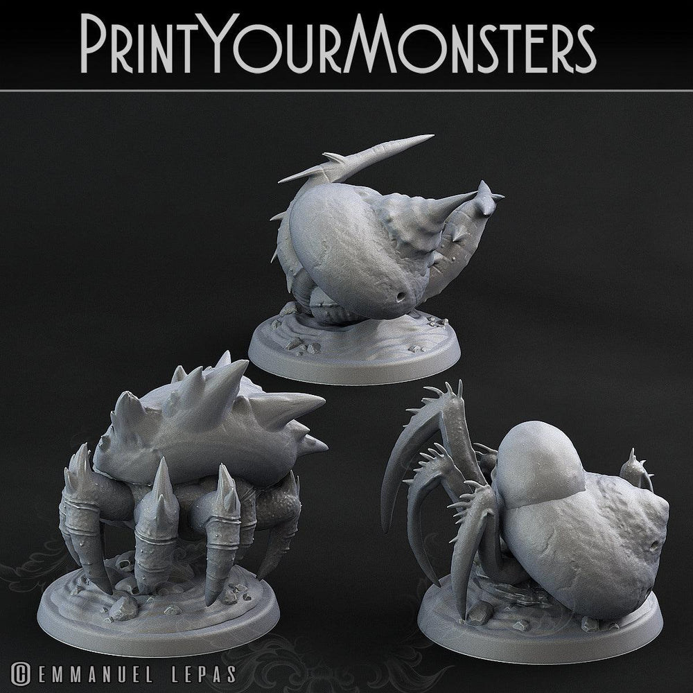 3D Printed Print Your Monsters Snails Lurkers of the Deep 28mm - 32mm D&D Wargaming (Online Only)