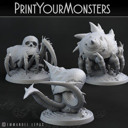 3D Printed Print Your Monsters Snails Lurkers of the Deep 28mm - 32mm D&D Wargaming (Online Only)