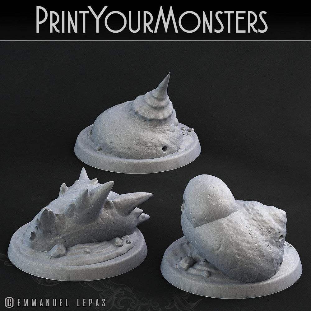 3D Printed Print Your Monsters Snails Lurkers of the Deep 28mm - 32mm D&D Wargaming (Online Only)