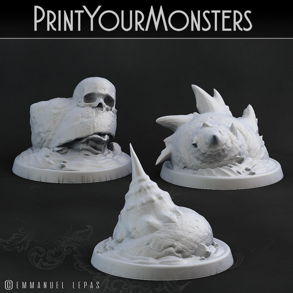 3D Printed Print Your Monsters Snails Lurkers of the Deep 28mm - 32mm D&D Wargaming (Online Only)