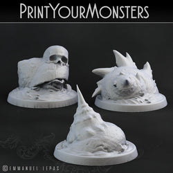3D Printed Print Your Monsters Snails Lurkers of the Deep 28mm - 32mm D&D Wargaming (Online Only)