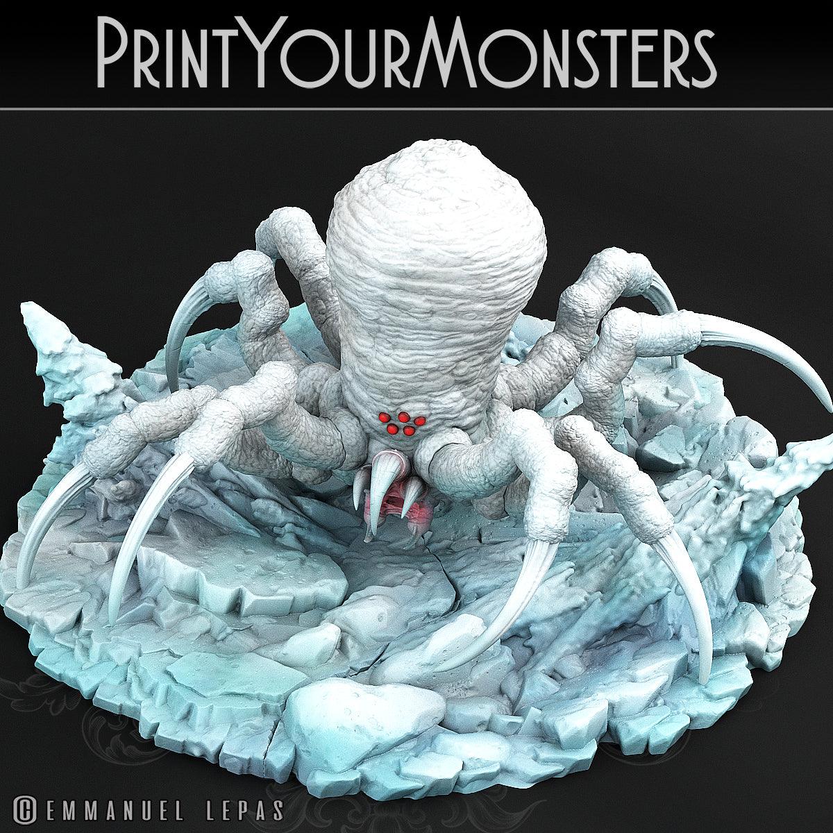 3D Printed Print Your Monsters Snowdevil Adult Spider 28mm - 32mm D&D Wargaming (Online Only)