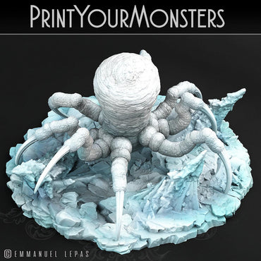 3D Printed Print Your Monsters Snowdevil Adult Spider 28mm - 32mm D&D Wargaming (Online Only)