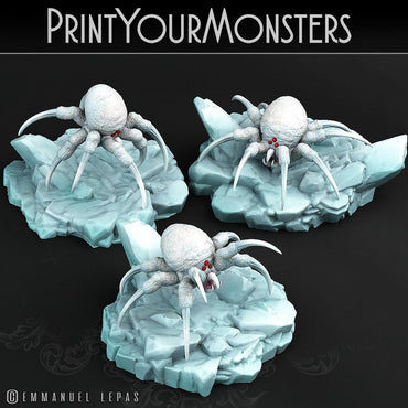 3D Printed Print Your Monsters Snowdevil Spiders Juvenile 28mm - 32mm D&D Wargaming (Online Only)