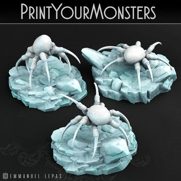 3D Printed Print Your Monsters Snowdevil Spiders Juvenile 28mm - 32mm D&D Wargaming (Online Only)