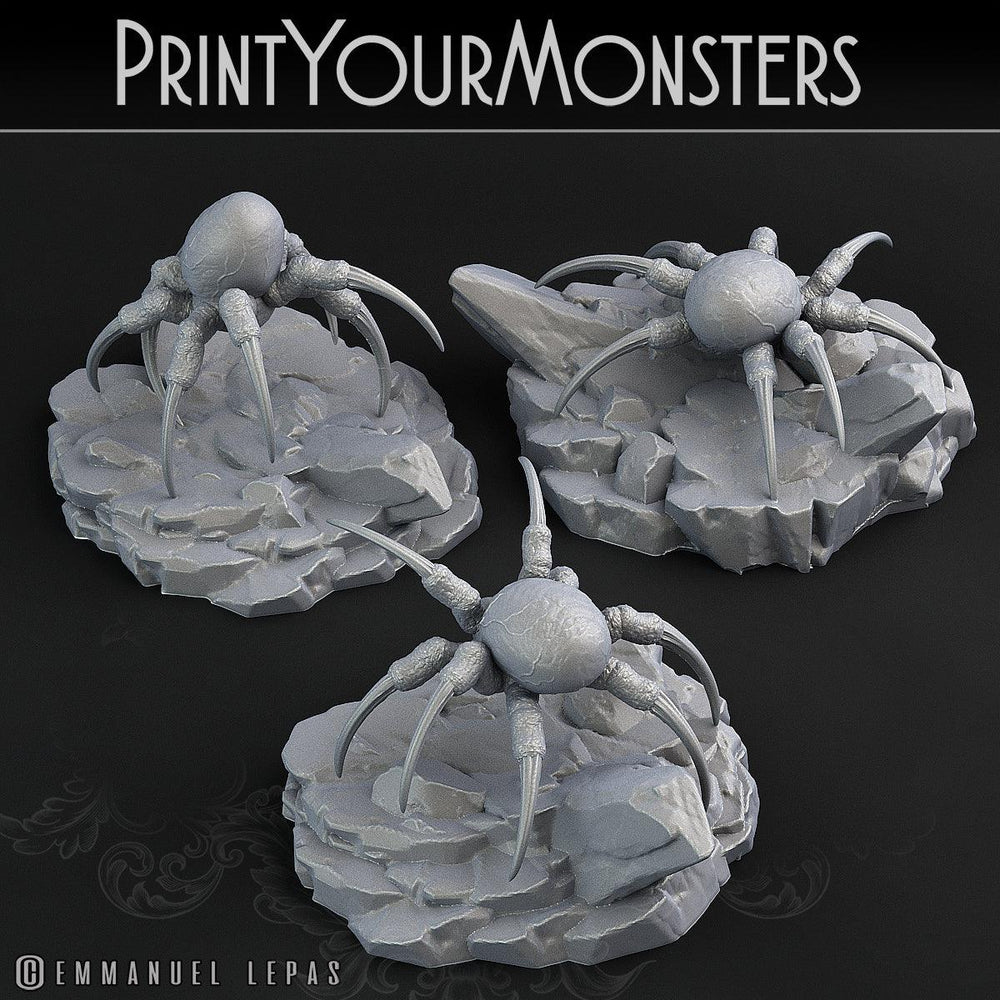 3D Printed Print Your Monsters Snowdevil Spiders Juvenile 28mm - 32mm D&D Wargaming (Online Only)