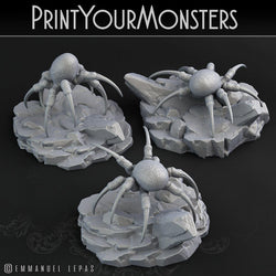 3D Printed Print Your Monsters Snowdevil Spiders Juvenile 28mm - 32mm D&D Wargaming (Online Only)