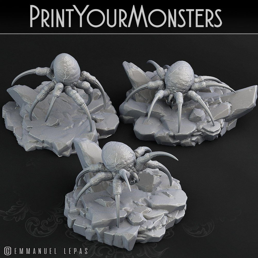 3D Printed Print Your Monsters Snowdevil Spiders Juvenile 28mm - 32mm D&D Wargaming (Online Only)