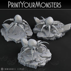 3D Printed Print Your Monsters Snowdevil Spiders Juvenile 28mm - 32mm D&D Wargaming (Online Only)