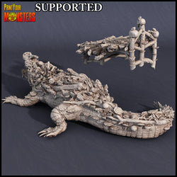 3D Printed Print Your Monsters Swamp Crocodile Alligator Swamp Invasion 28mm - 32mm D&D Wargaming (Online Only)