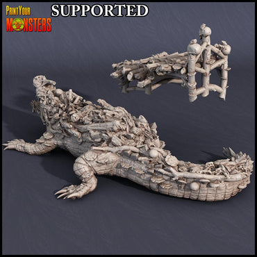 3D Printed Print Your Monsters Swamp Crocodile Alligator Swamp Invasion 28mm - 32mm D&D Wargaming (Online Only)