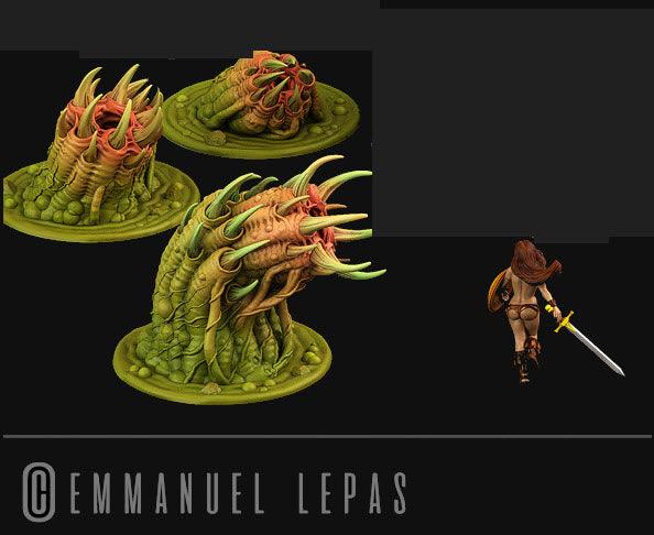 3D Printed Print Your Monsters Swamp Worms Total Worms 2 Set 28mm - 32mm D&D Wargaming (Online Only)