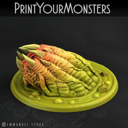 3D Printed Print Your Monsters Swamp Worms Total Worms 2 Set 28mm - 32mm D&D Wargaming (Online Only)