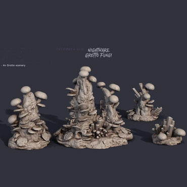 3D Printed Print Your Monsters Terrain Fungi Nightmare Grotto Fungi 28mm - 32mm D&D Wargaming (Online Only)