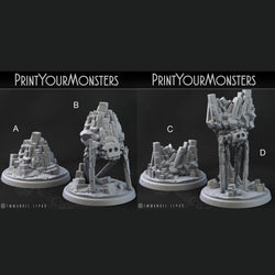 3D Printed Print Your Monsters Terranids Basalt Earth Elemental Set 28mm - 32mm D&D Wargaming (Online Only)