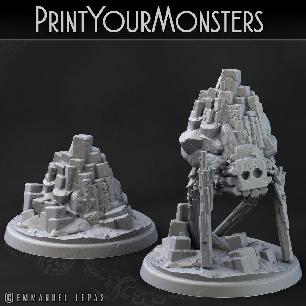 3D Printed Print Your Monsters Terranids Basalt Earth Elemental Set 28mm - 32mm D&D Wargaming (Online Only)