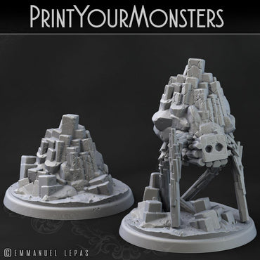 3D Printed Print Your Monsters Terranids Basalt Earth Elemental Set 28mm - 32mm D&D Wargaming (Online Only)