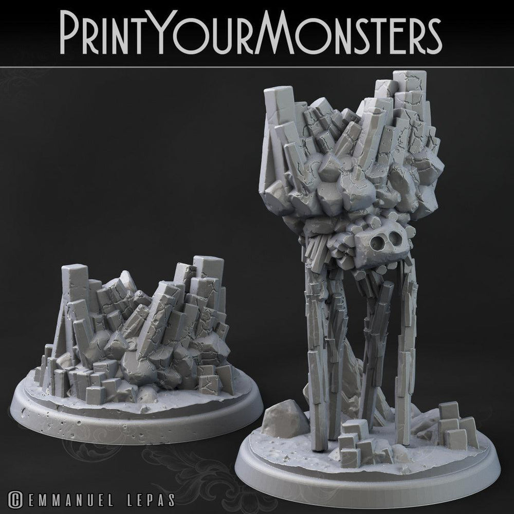 3D Printed Print Your Monsters Terranids Basalt Earth Elemental Set 28mm - 32mm D&D Wargaming (Online Only)