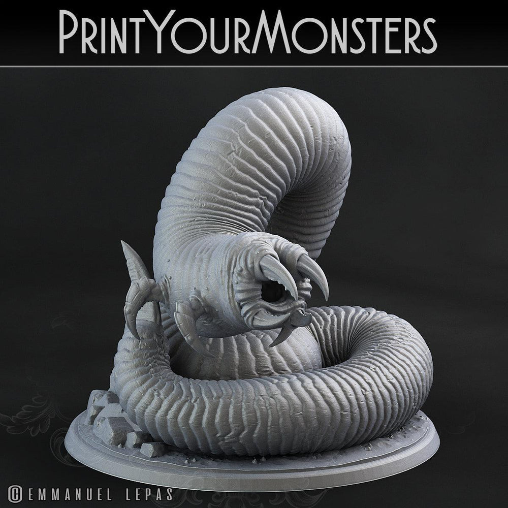 3D Printed Print Your Monsters Tomb Grub Worms Subterranean Terrors 28mm - 32mm D&D Wargaming (Online Only)