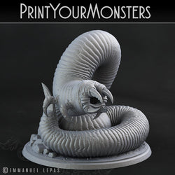 3D Printed Print Your Monsters Tomb Grub Worms Subterranean Terrors 28mm - 32mm D&D Wargaming (Online Only)