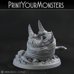 3D Printed Print Your Monsters Tomb Grub Worms Subterranean Terrors 28mm - 32mm D&D Wargaming (Online Only)