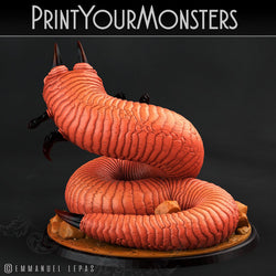 3D Printed Print Your Monsters Tomb Grub Worms Subterranean Terrors 28mm - 32mm D&D Wargaming (Online Only)