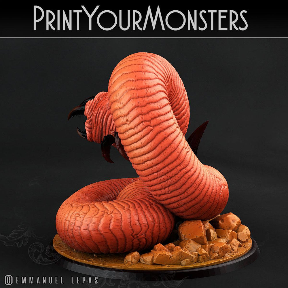 3D Printed Print Your Monsters Tomb Grub Worms Subterranean Terrors 28mm - 32mm D&D Wargaming (Online Only)