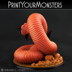 3D Printed Print Your Monsters Tomb Grub Worms Subterranean Terrors 28mm - 32mm D&D Wargaming (Online Only)