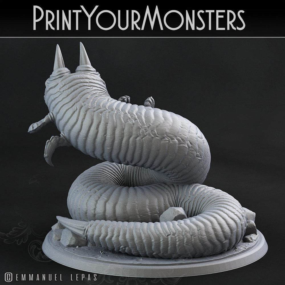 3D Printed Print Your Monsters Tomb Grub Worms Subterranean Terrors 28mm - 32mm D&D Wargaming (Online Only)