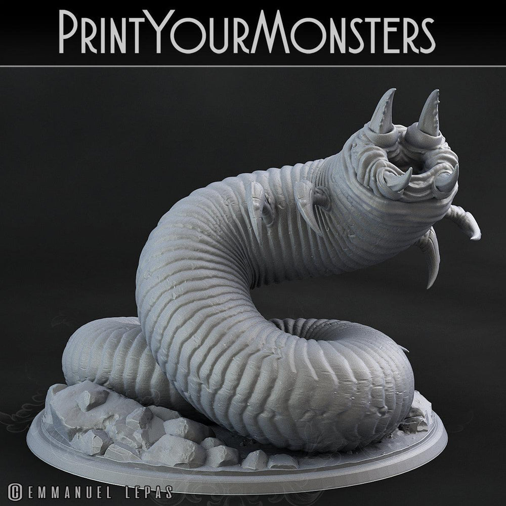 3D Printed Print Your Monsters Tomb Grub Worms Subterranean Terrors 28mm - 32mm D&D Wargaming (Online Only)