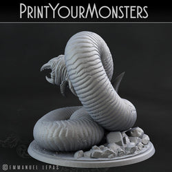 3D Printed Print Your Monsters Tomb Grub Worms Subterranean Terrors 28mm - 32mm D&D Wargaming (Online Only)