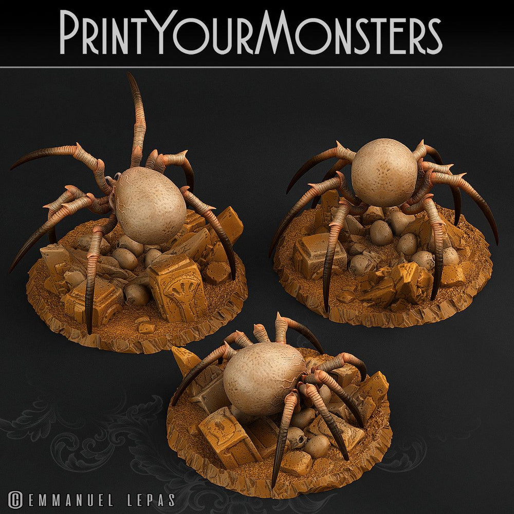 3D Printed Print Your Monsters Total Spiders Set 28mm - 32mm D&D Wargaming (Online Only)