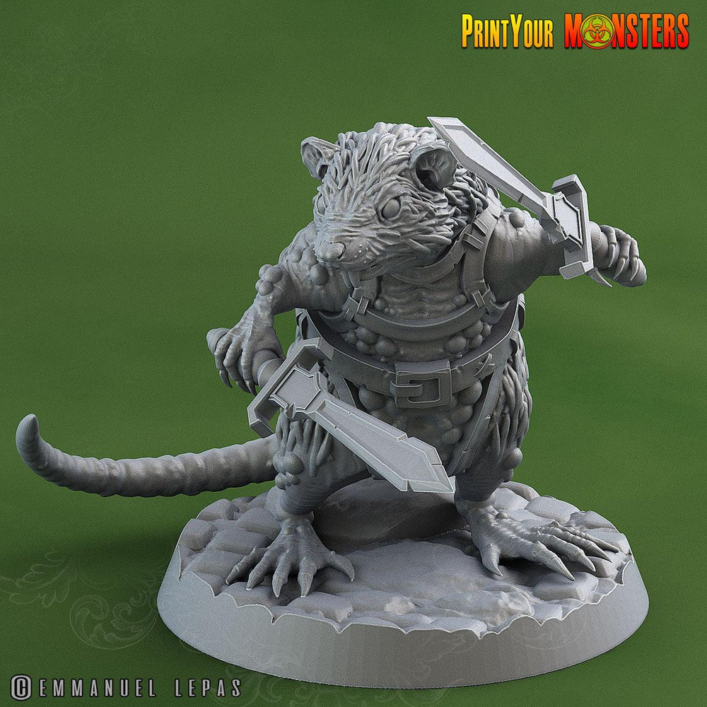 3D Printed Print Your Monsters Toxic Rat Soldiers The Toxic Rats Domination Set 28mm - 32mm D&D Wargaming (Online Only)