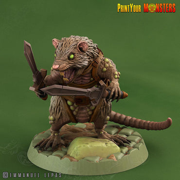 3D Printed Print Your Monsters Toxic Rat Soldiers The Toxic Rats Domination Set 28mm - 32mm D&D Wargaming (Online Only)