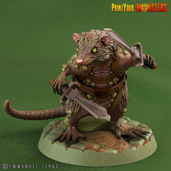 3D Printed Print Your Monsters Toxic Rat Soldiers The Toxic Rats Domination Set 28mm - 32mm D&D Wargaming (Online Only)