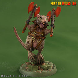 3D Printed Print Your Monsters Toxic Rat Soldiers The Toxic Rats Domination Set 28mm - 32mm D&D Wargaming (Online Only)