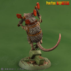 3D Printed Print Your Monsters Toxic Rat Soldiers The Toxic Rats Domination Set 28mm - 32mm D&D Wargaming (Online Only)
