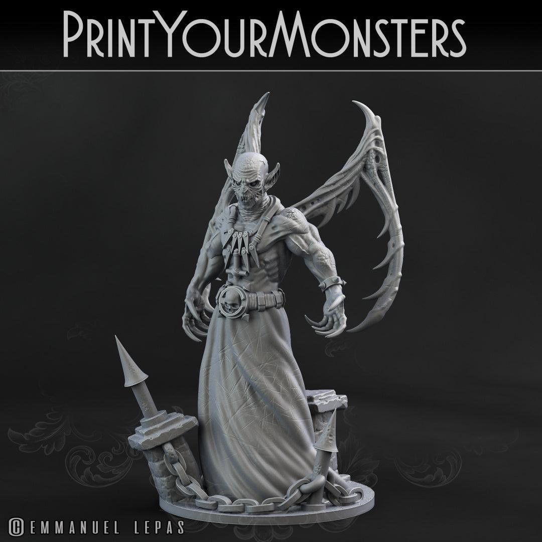 3D Printed Print Your Monsters Vampire Lord 28mm - 32mm D&D Wargaming (Online Only)