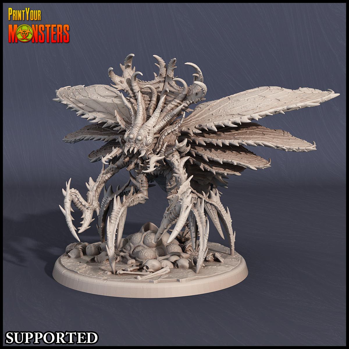3D Printed Print Your Monsters Wasp Bee Queen The Infernal Hive 28mm - 32mm D&D Wargaming (Online Only)